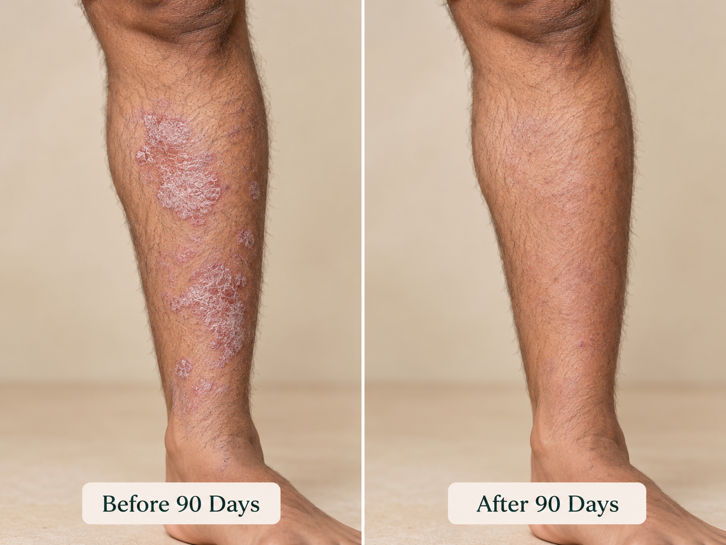 Leg Skin Appearance ka illustrative comparison